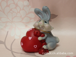 特價(jià)庫(kù)存樹脂工藝品禮品兔子儲(chǔ)錢罐 泉州樹脂工藝品公司的精選推薦